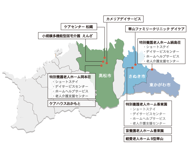 施設の分布図